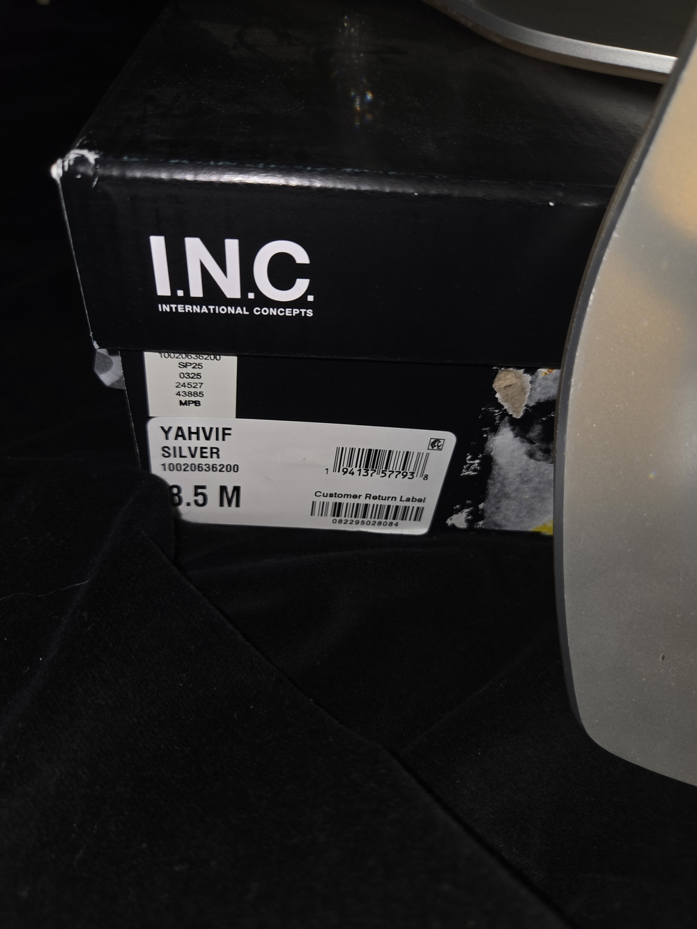 INC International Concepts Silver Rhinestone Flat Sandals - Picture 6 of 9